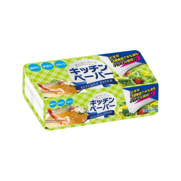 15.丸富製紙　キッチンペーパーピロー　3枚重ね75組